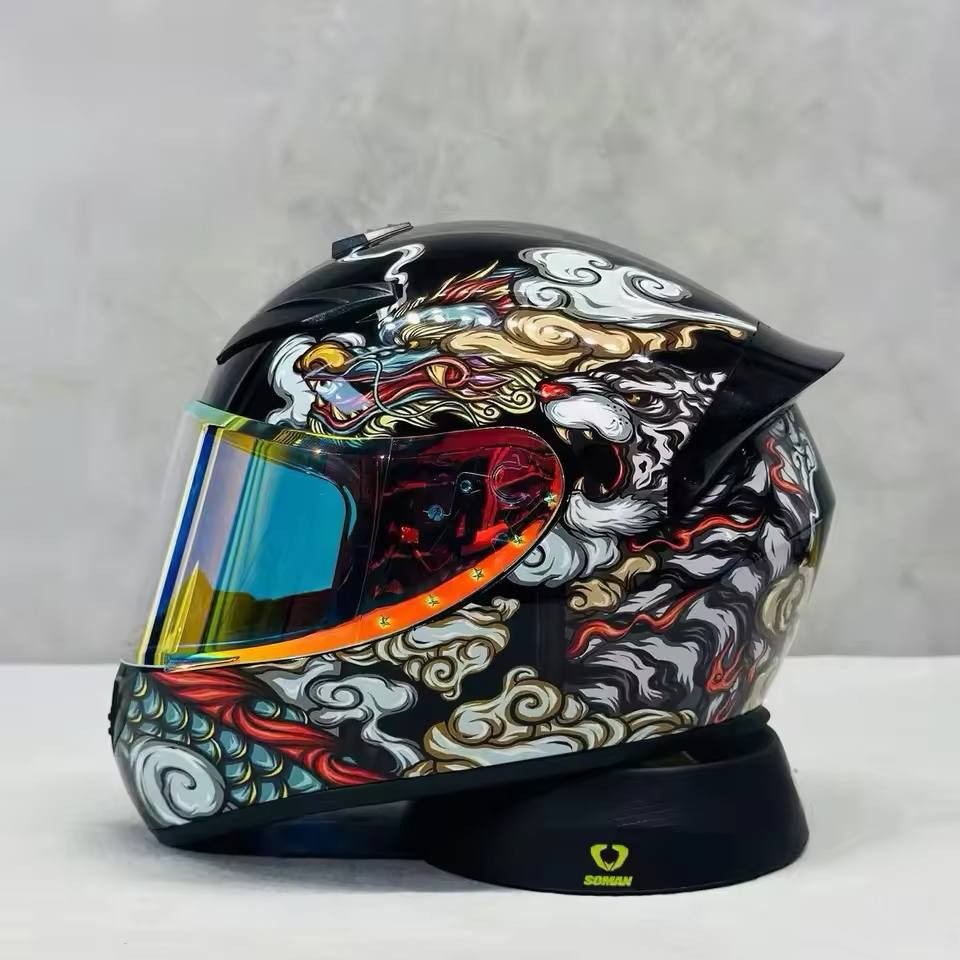 Lightweight Certified Modular Open Face Full Face Custom Enduro Motocross Racing Speed Cycling Helmet Gear Equipment and Parts